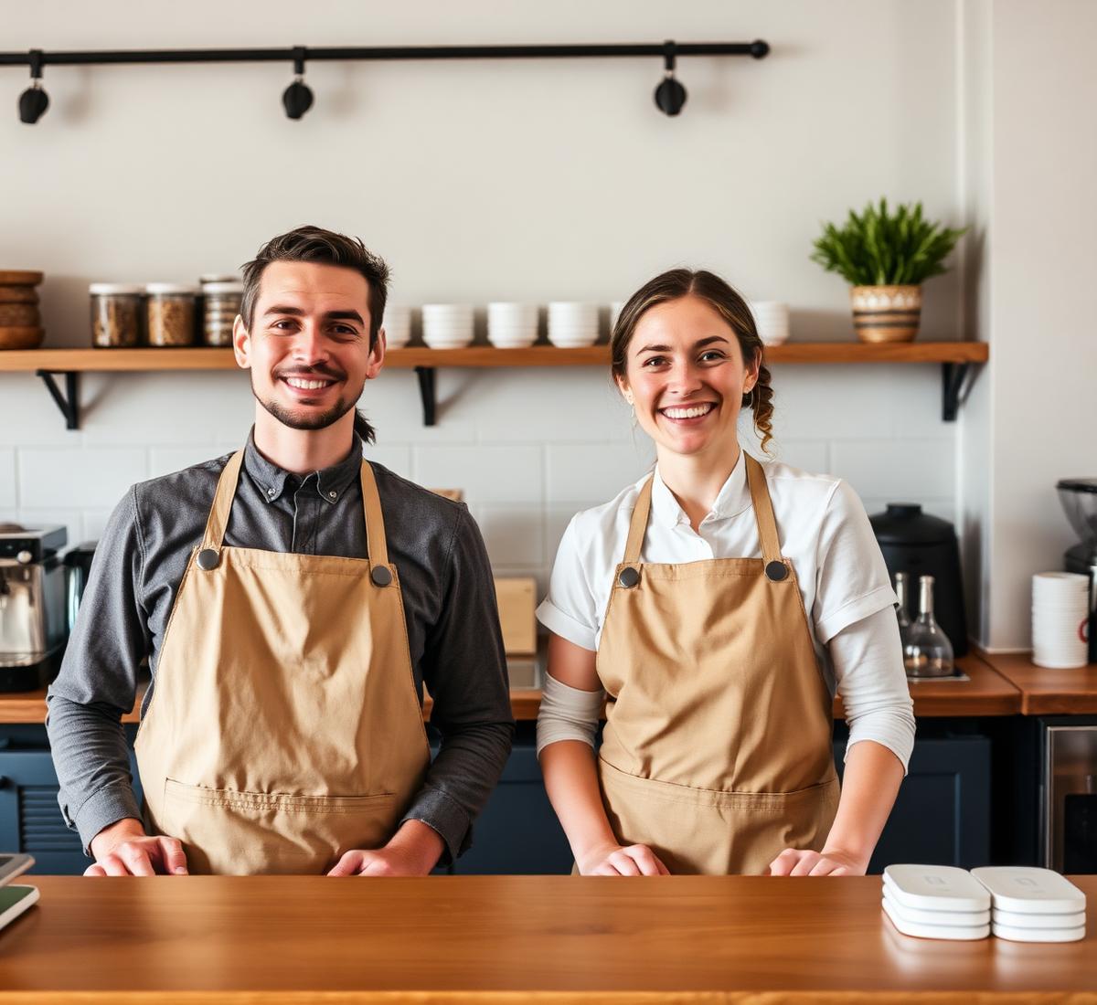 The LUMA Coffee barista team behind the bar